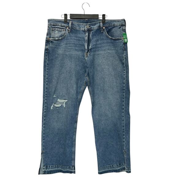 GAP Mid Rise '90s Loose Jeans NWT Women's Sz 34/18R Medium Wash Distressed Chic - Picture 2 of 9